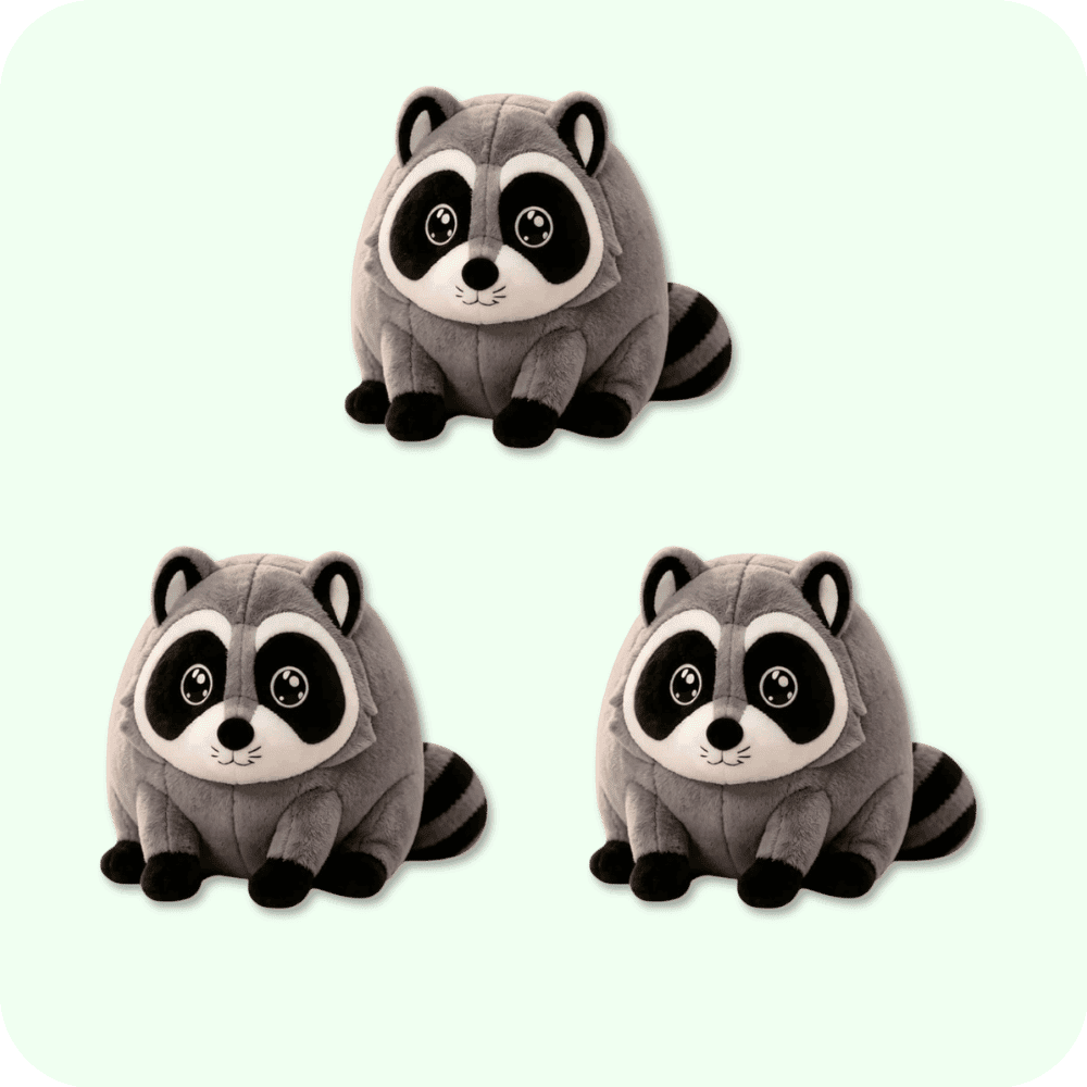 Jimothy Raccoon Plush 3PCS Jimothy Raccoon Plush 3PCS