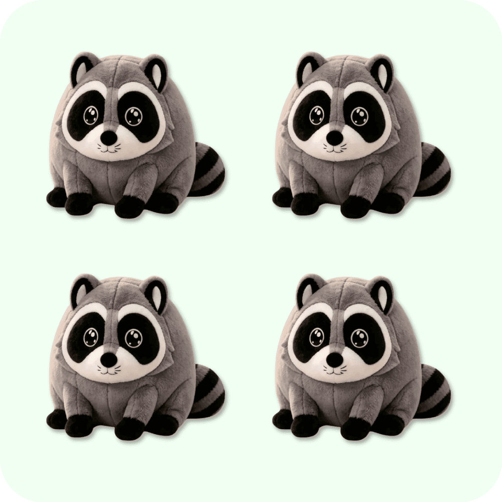 Jimothy Raccoon Plush 4PCS Jimothy Raccoon Plush 4PCS